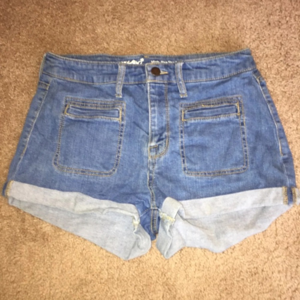 high wasted jean shorts